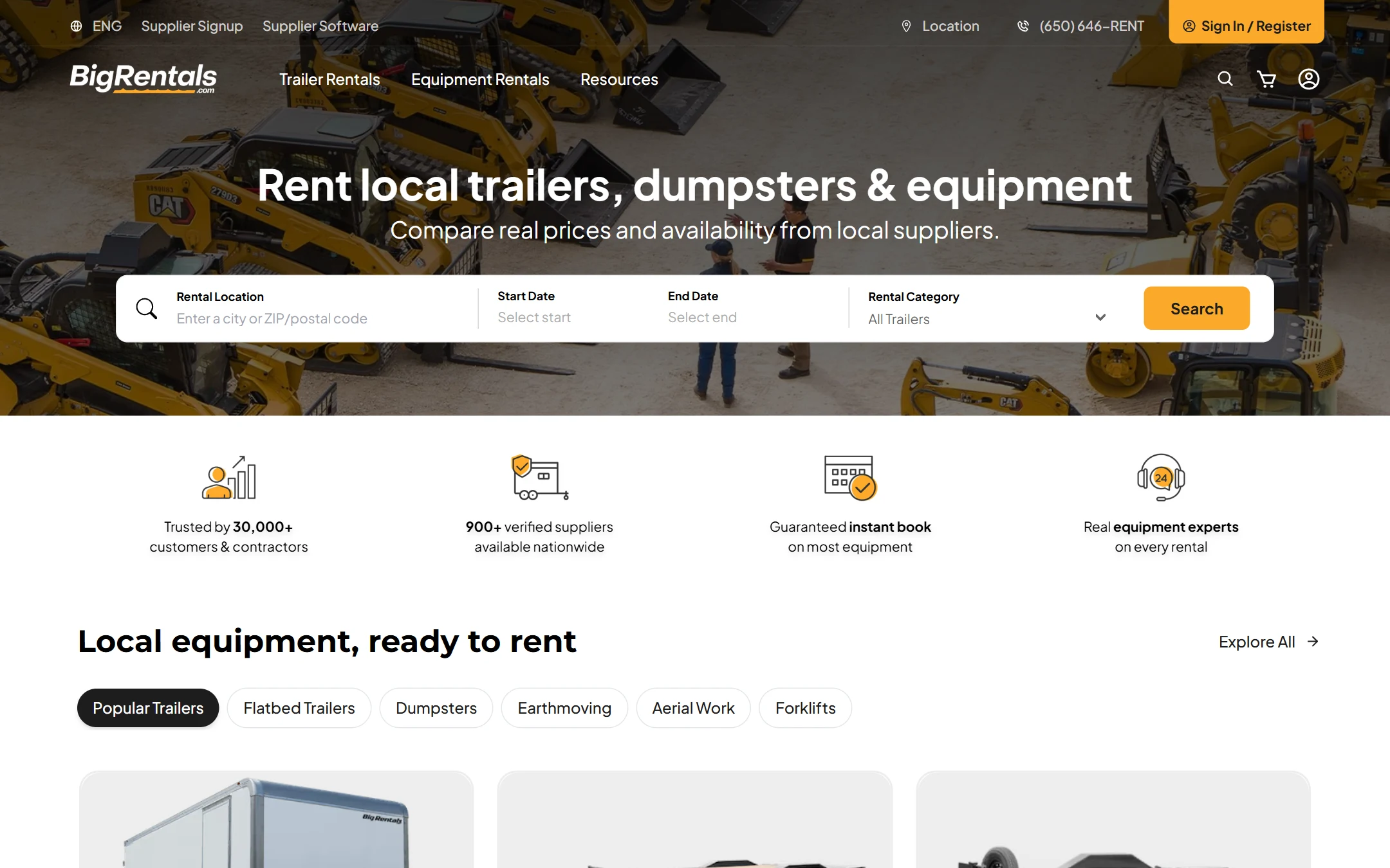 Matching renters to local trailers by place, date, and category