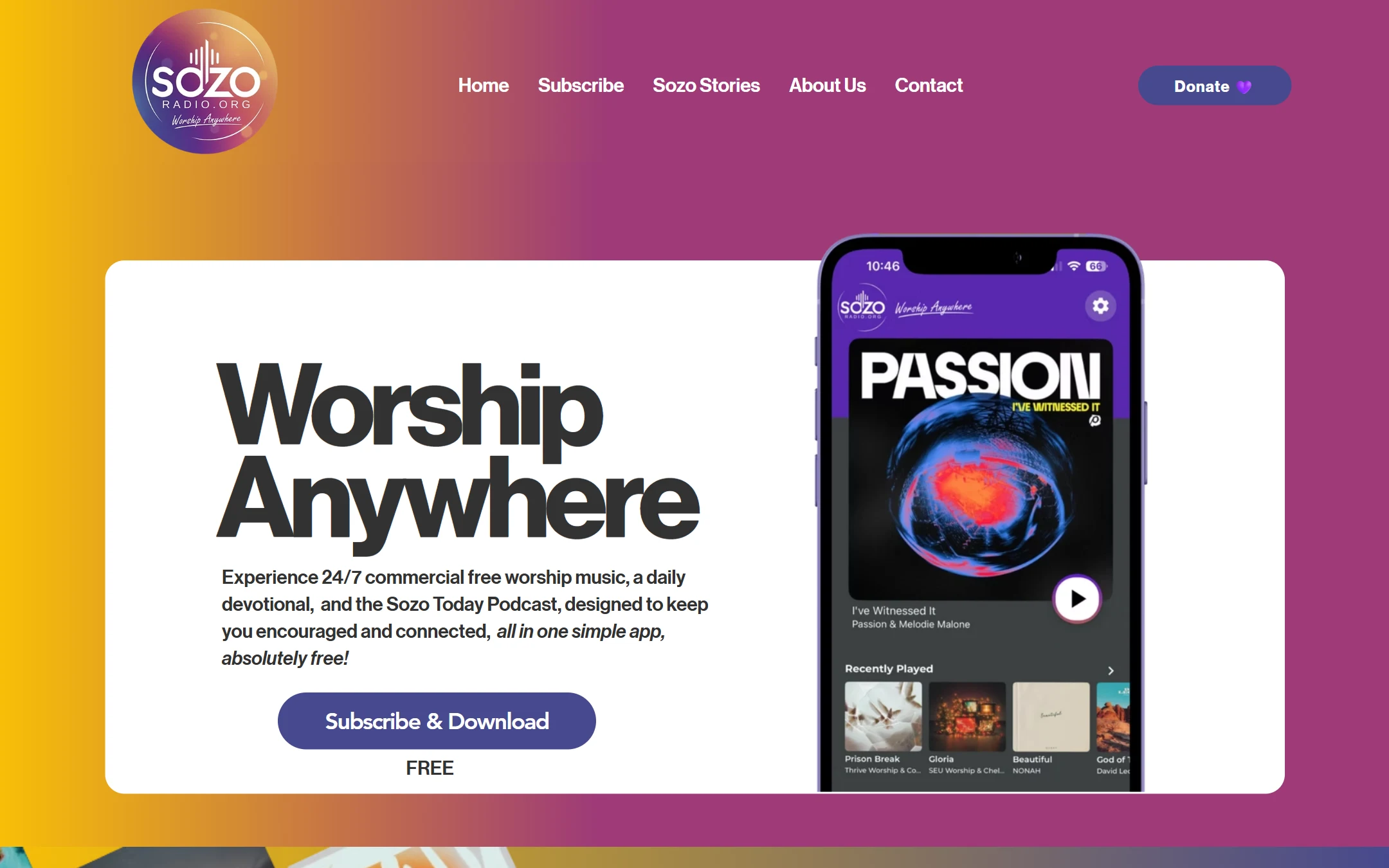 Building sozoradio.org around downloads and monthly giving